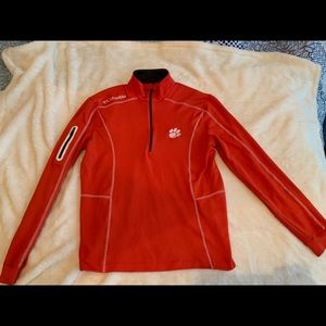Men’s Clemson quarter zip Columbia jacket